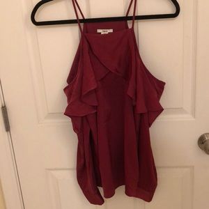 BAR III cut out shoulder blouse.